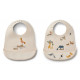 Bavoir en silicone x 2 Tilda - All together sandy