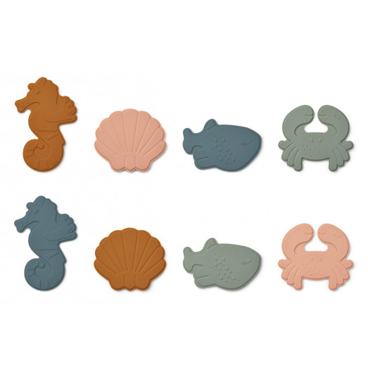 Jouets de bain à ventouse Paola - Sea creatures mustard