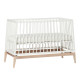 Lit bébé Luna 60 x 120 cm - Blanc et chêne