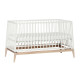 Lit bébé Luna 70 x 140 cm - Blanc et chêne