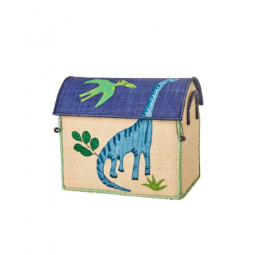 Coffre à jouets en raphia PM - Dino