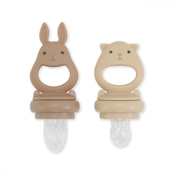 Lot de 2 sucettes grignoteuses Bunny - Bark/Shell