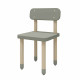 Chaise enfant Dots - Natural green