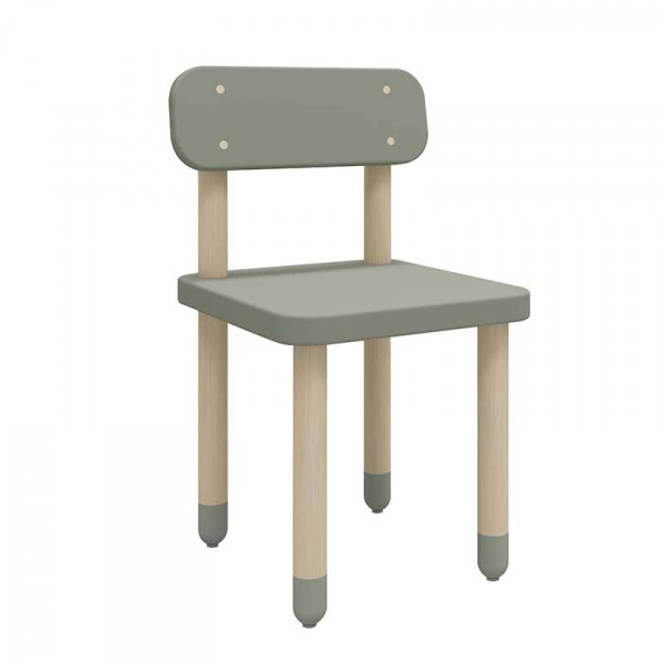Chaise enfant Dots - Natural green