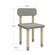 Chaise enfant Dots - Natural green