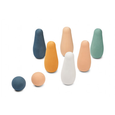 Jeu de bowling en mousse Benno - Mustard multi mix