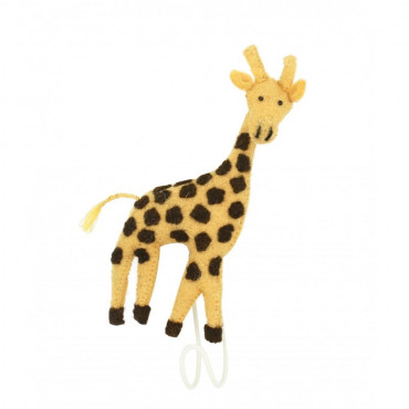 Patère de profil en feutrine - Girafe