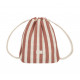 Ensemble serviette et sac de plage Portofino - Rusty red stripes