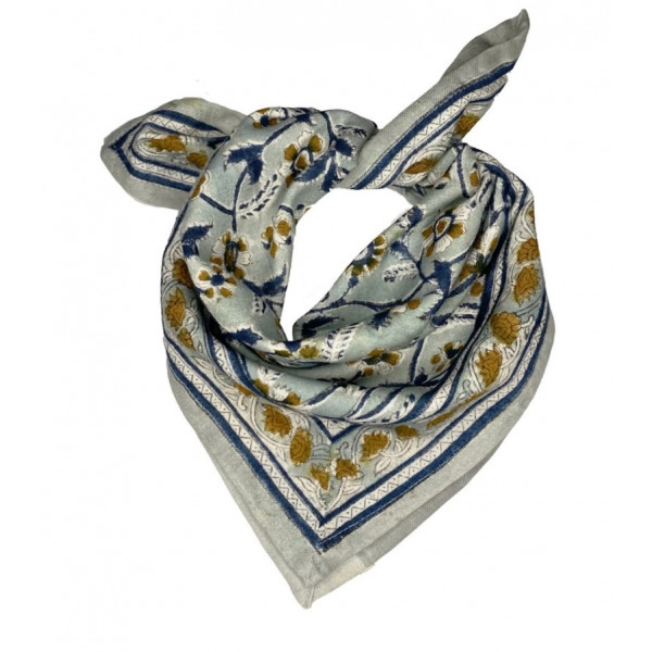 Foulard Dehli enfant - Bleuet