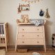 Commode avec plan à langer Linea - Hêtre