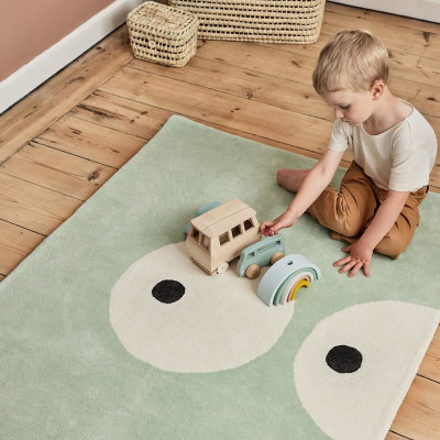 Tapis tufté coton bio - Zoeils vert