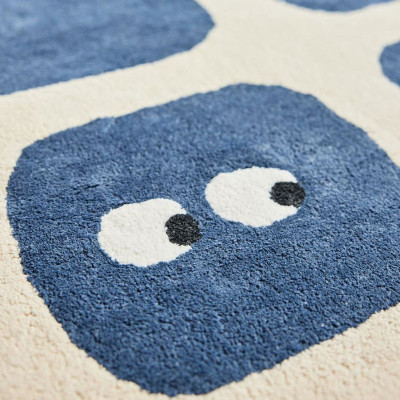 Tapis tufté coton bio - Bidules marine