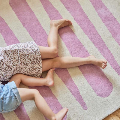 Tapis tufté coton bio - Mikado rose