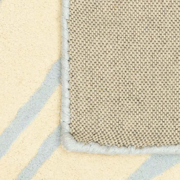 Tapis tufté coton bio - Zèbre bleu clair