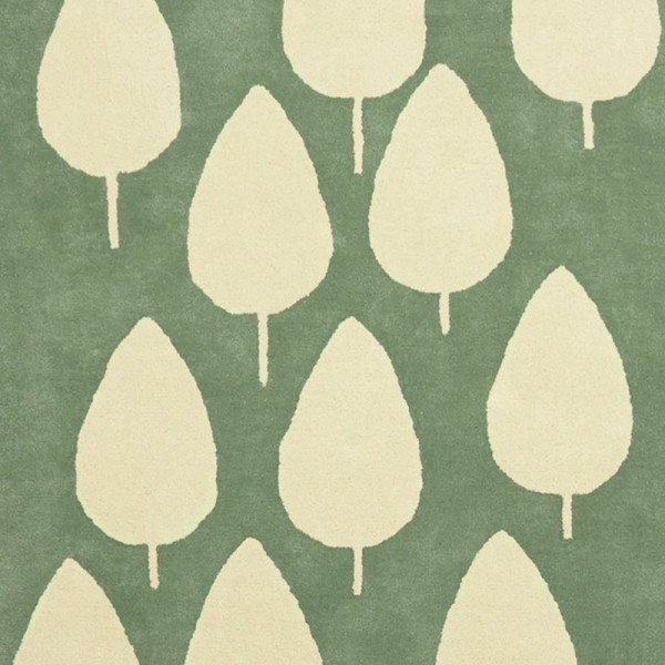 Tapis tufté coton bio - Forêt vert