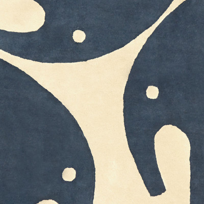 Tapis tufté coton - Eléphant bleu