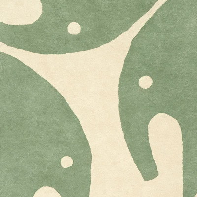 Tapis tufté coton - Eléphant vert