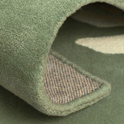 Tapis tufté coton bio - Forêt vert
