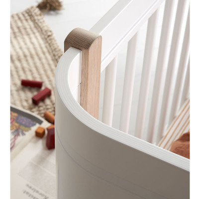 Lit évolutif Mini + - blanc et chêne