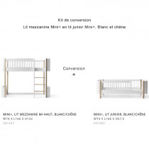 Kit de conversion Wood Mini+ de Lit mezzanine en Lit junior