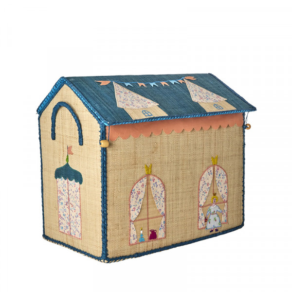 Coffre à jouets en raphia MM - Château
