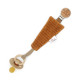 Attache tétine en velours - Camel
