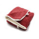 Couverture bébé en velours - Framboise