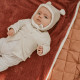 Couverture bébé en velours - Framboise