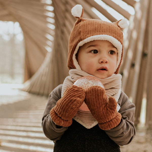 Moufles bébé en laine mérinos, gants bébé tricotés main, moufles