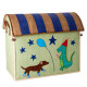 Coffre à jouets en raphia Grand modèle - Party animal blue