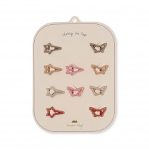 Pack de 10 mini barrettes étoile et papillon - Magic