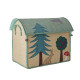 Coffre à jouets en raphia Moyen modèle - Happy forest