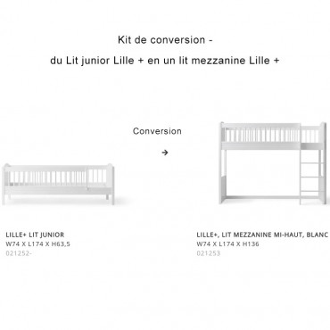 Kit de conversion Seaside Lille+ de Lit junior en Lit mezzanine