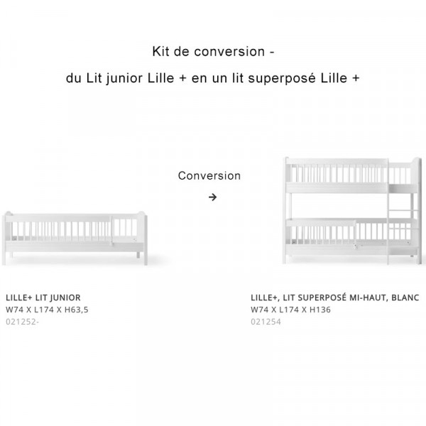 Kit de conversion Seaside Lille+ de Lit junior en Lit superposé