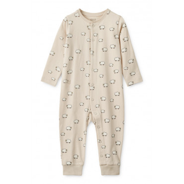 Pyjama en coton bio Birk - Sheep sandy