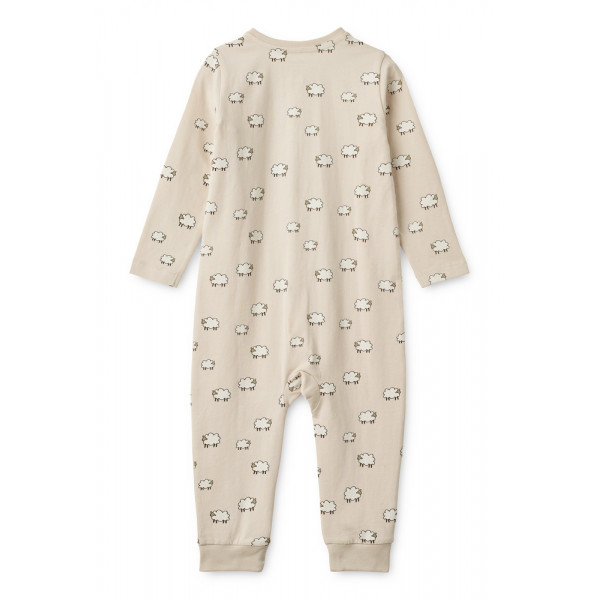 Pyjama en coton bio Birk - Sheep sandy