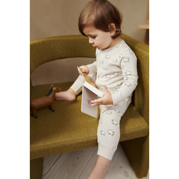 Pyjama en coton bio Birk - Sheep sandy