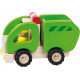 Jouet à rouler en bois - Camion Poubelle