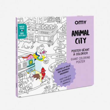 Poster coloriage géant - Animal city