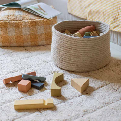 Tapis lavable en coton Mosaic - Toffee