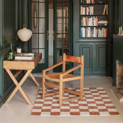 Tapis lavable en coton Kitchen - Tiles Toffee