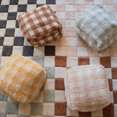 Tapis lavable en coton Kitchen - Tiles Toffee