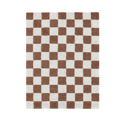 Tapis lavable en coton Kitchen - Tiles Toffee