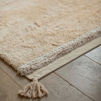 Tapis lavable en coton Bloom - Golden