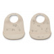 Bavoir en silicone x 2 Tilda - Dog sandy
