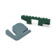 Lot de 2 cales porte silicone Bjarke - Whale blue garden green