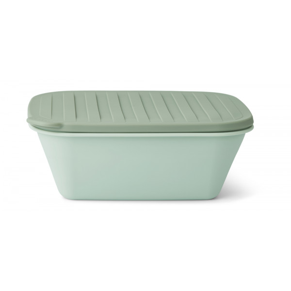 Set gourde et lunchbox pliables Jose - Dusty mint faune green mix