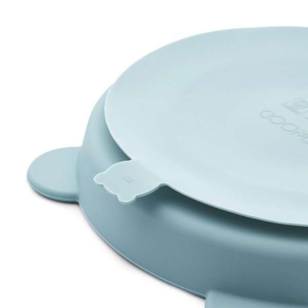 Lot de 2 assiettes compartimentées à ventouse Stacy - Sea blue whale blue