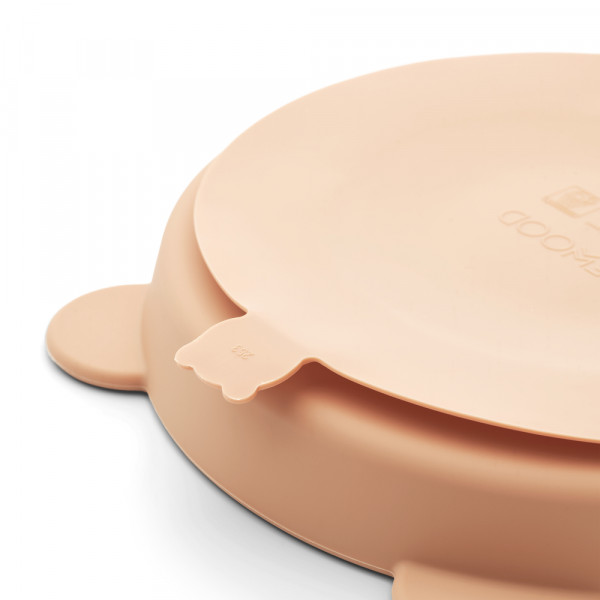 Lot de 2 assiettes compartimentées à ventouse Stacy - Mustard tuscany rose mix
