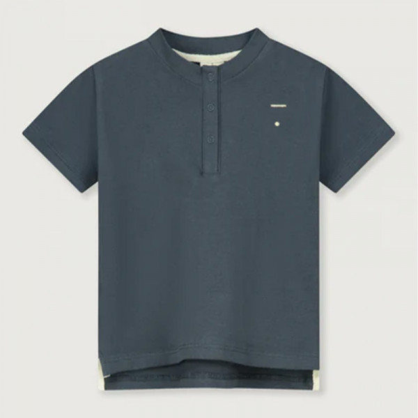 T-Shirt Henley - Blue Grey